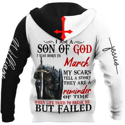 March - Son of God Custome Name 3D All Over Printed Shirts For Men and Women MH141120S3