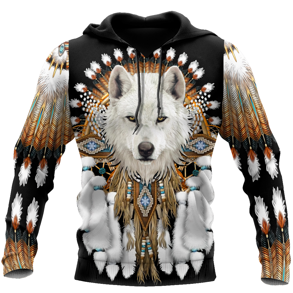 Native American Wolf 3D All Over Printed Shirts MP18052002 - Amaze Style™-Apparel