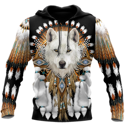 Native American Wolf 3D All Over Printed Shirts MP18052002 - Amaze Style™-Apparel