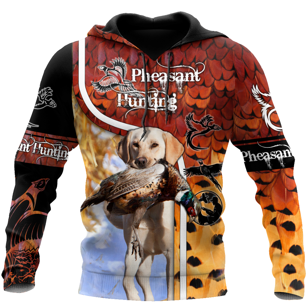 Pheasant Hunting Camo 3D Over Printed Unisex Deluxe Hoodie ML