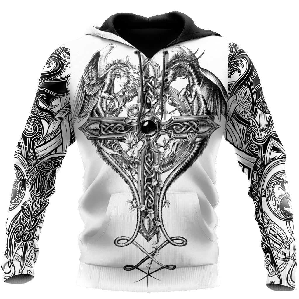 Dragon Tattoo and Dungeon Dragon 3D All Over Printed Shirts For Men and Women JJW20082008