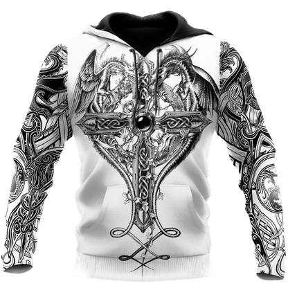 Dragon Tattoo and Dungeon Dragon 3D All Over Printed Shirts For Men and Women JJW20082008