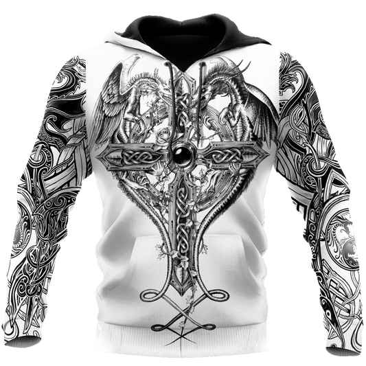 Dragon Tattoo and Dungeon Dragon 3D All Over Printed Shirts For Men and Women JJW20082008
