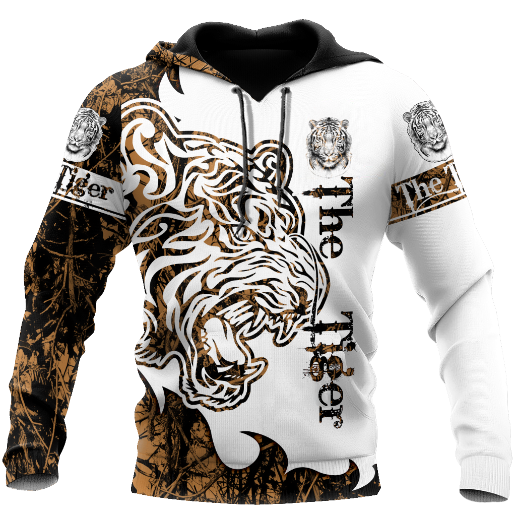 The Tiger Brown Camo Tattoo 3D All Over Printed Shirts For Men and Women JJW17082003S