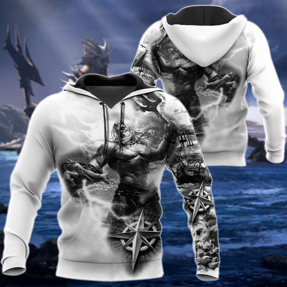 Poseidon Tattoo 3D All Over Printed Shirts HAC040601