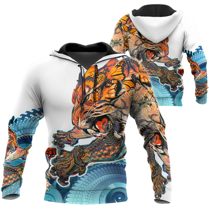 Tattoo Tiger Mythology 3D Over Printed Unisex Shirt