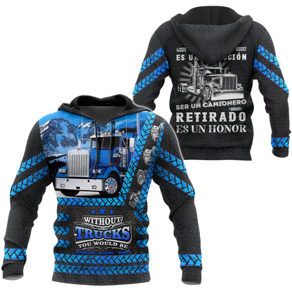 Premium Tyre Print All Over Printed Trucker Shirts MEI