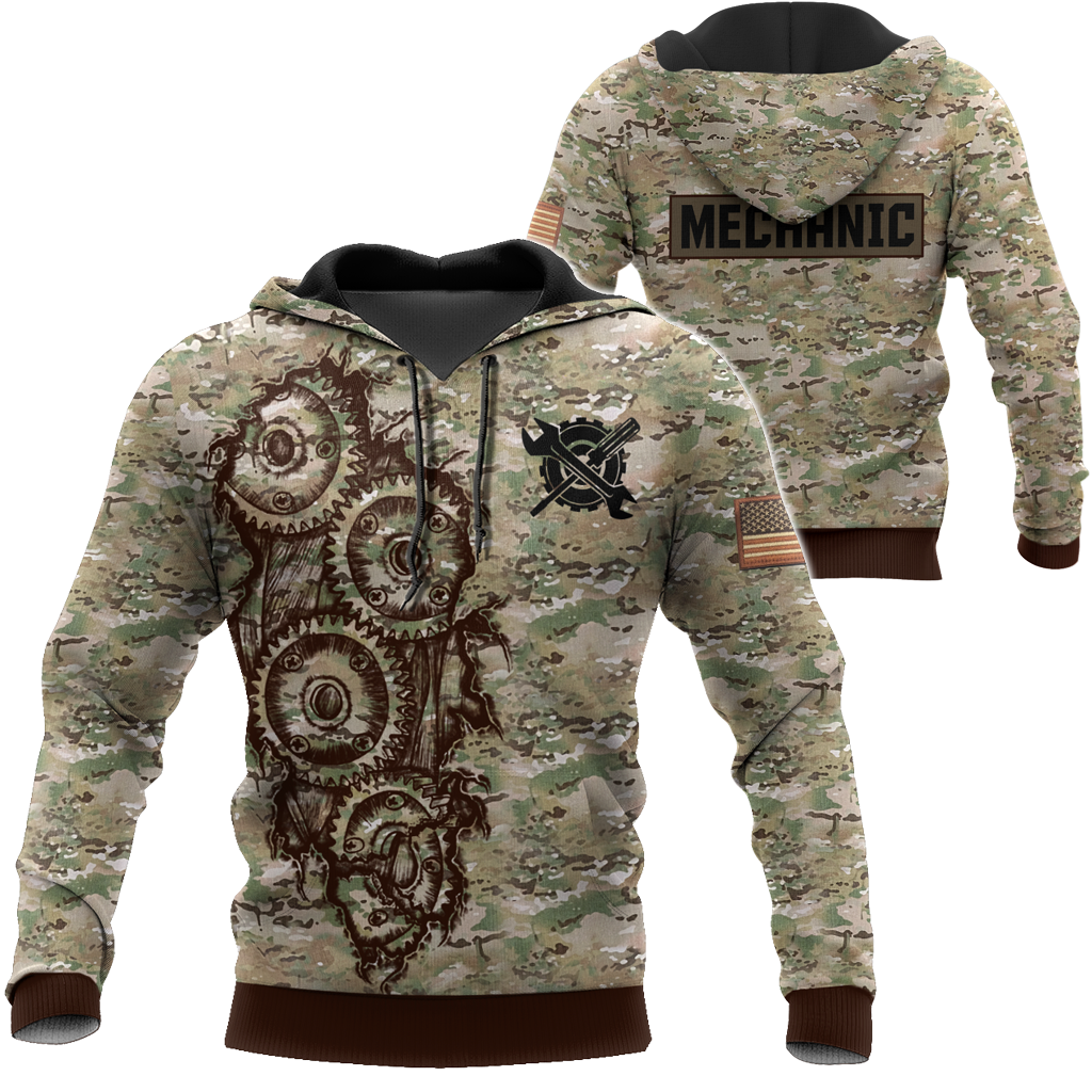 Mechanic Camo 3D All Over Printed Hoodie For Men and Women TN