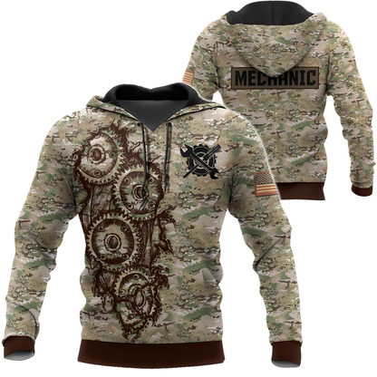 Mechanic Camo 3D All Over Printed Hoodie For Men and Women TN
