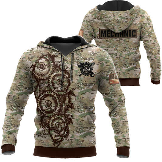 Mechanic Camo 3D All Over Printed Hoodie For Men and Women TN