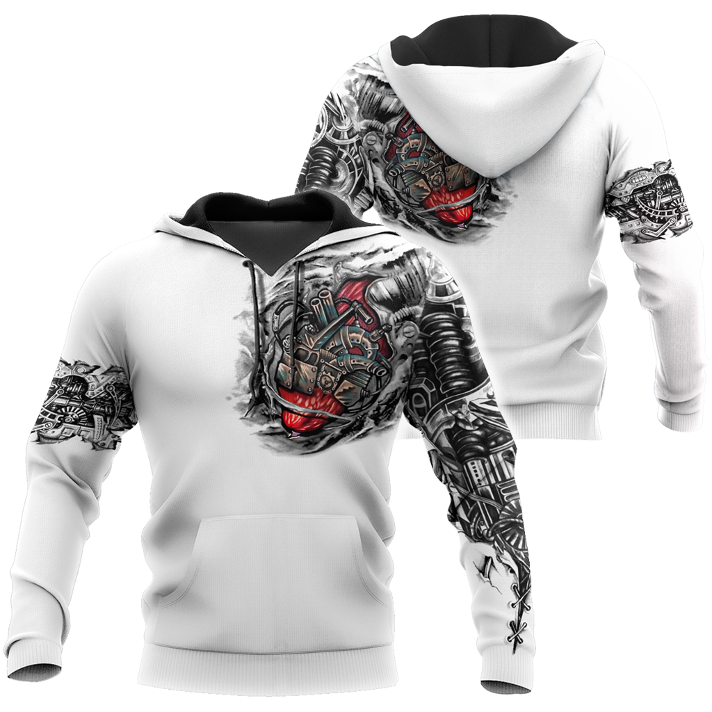 Mechanic Metal Tattoo 3D All Over Printed Shirts HAC180503 - Amaze Style™-Apparel