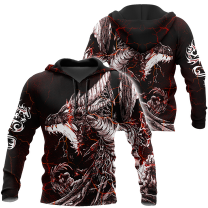 Red Black Tattoo Dragon Hoodie T Shirt For Men and Women HAC190502-NM-Apparel-NM-Hoodie-S-Vibe Cosy™