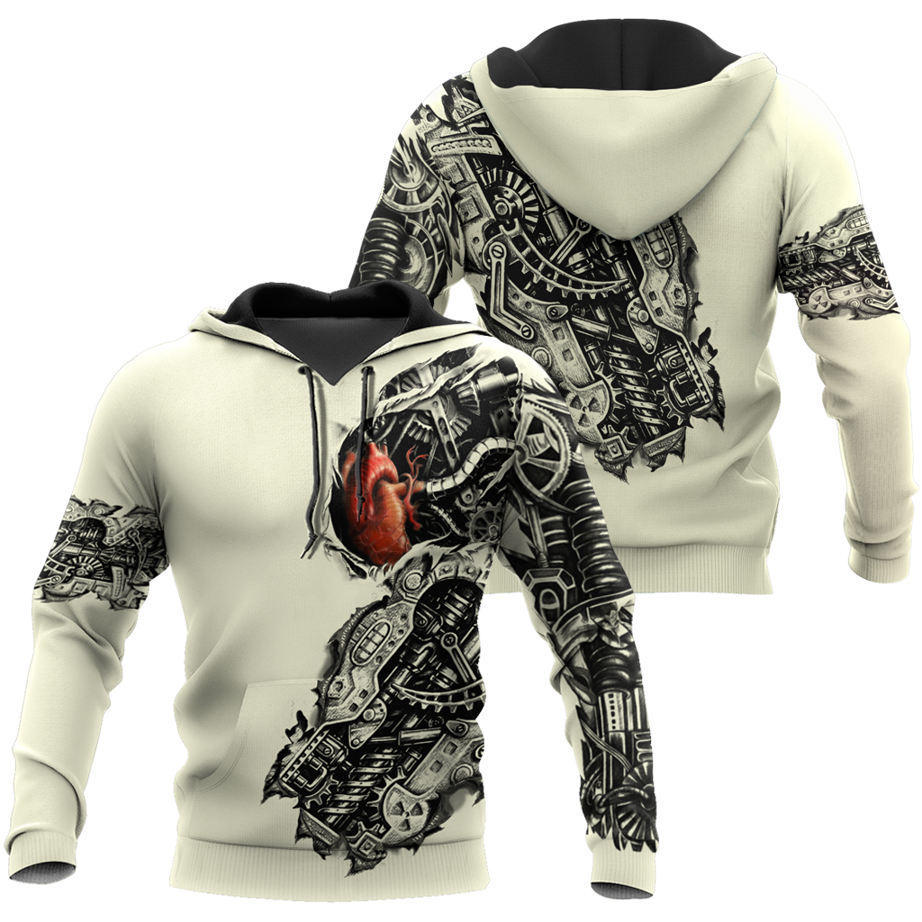 Mechanic Metal Tattoo 3D All Over Printed Shirts HAC180502 - Amaze Style™-Apparel