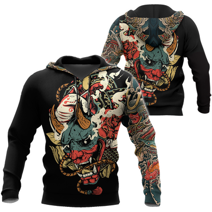Samurai Tattoo Art Hoodie T Shirt For Men and Women HAC220604-NM-Apparel-NM-Hoodie-S-Vibe Cosy™