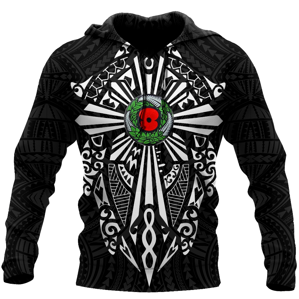New zealand anzac, lest we forget maori cross tattoo 3d all over printed shirt and short for man and women MH3006201