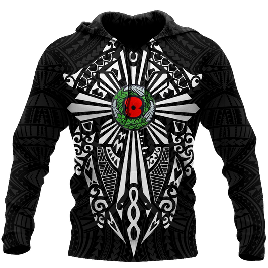 New zealand anzac, lest we forget maori cross tattoo 3d all over printed shirt and short for man and women MH3006201
