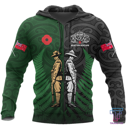 Tmarc Tee Anzac Day New Zealand and Australia Soldier 3D printed shirts