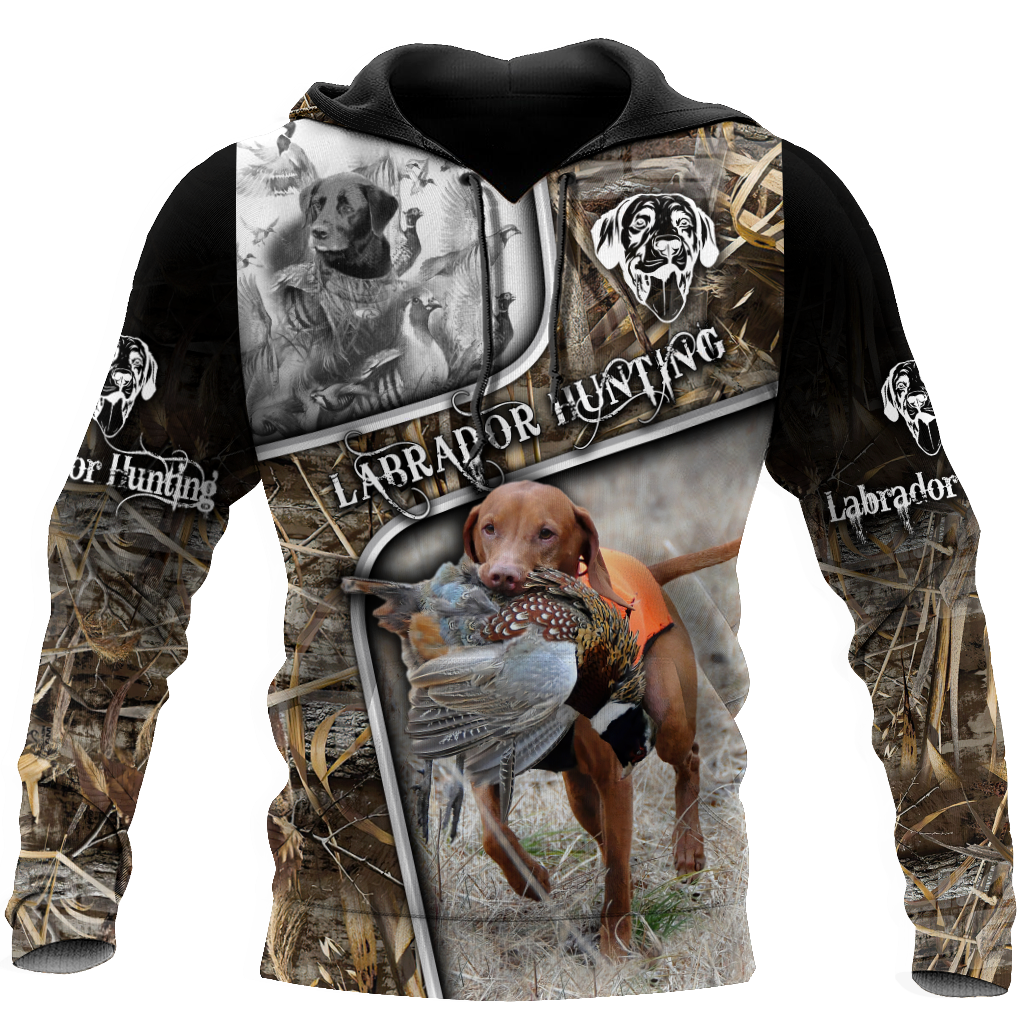 Labrador Hunting 3D Over Printed Unisex Deluxe Hoodie ML