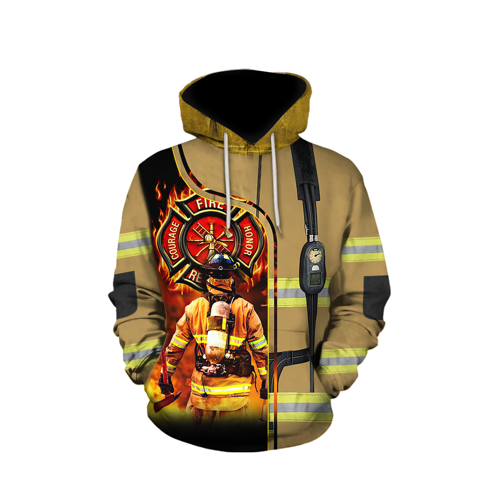 Brave Firefighter-Fireman 3D All Over Printed Shirts For Men and Women TA0822201