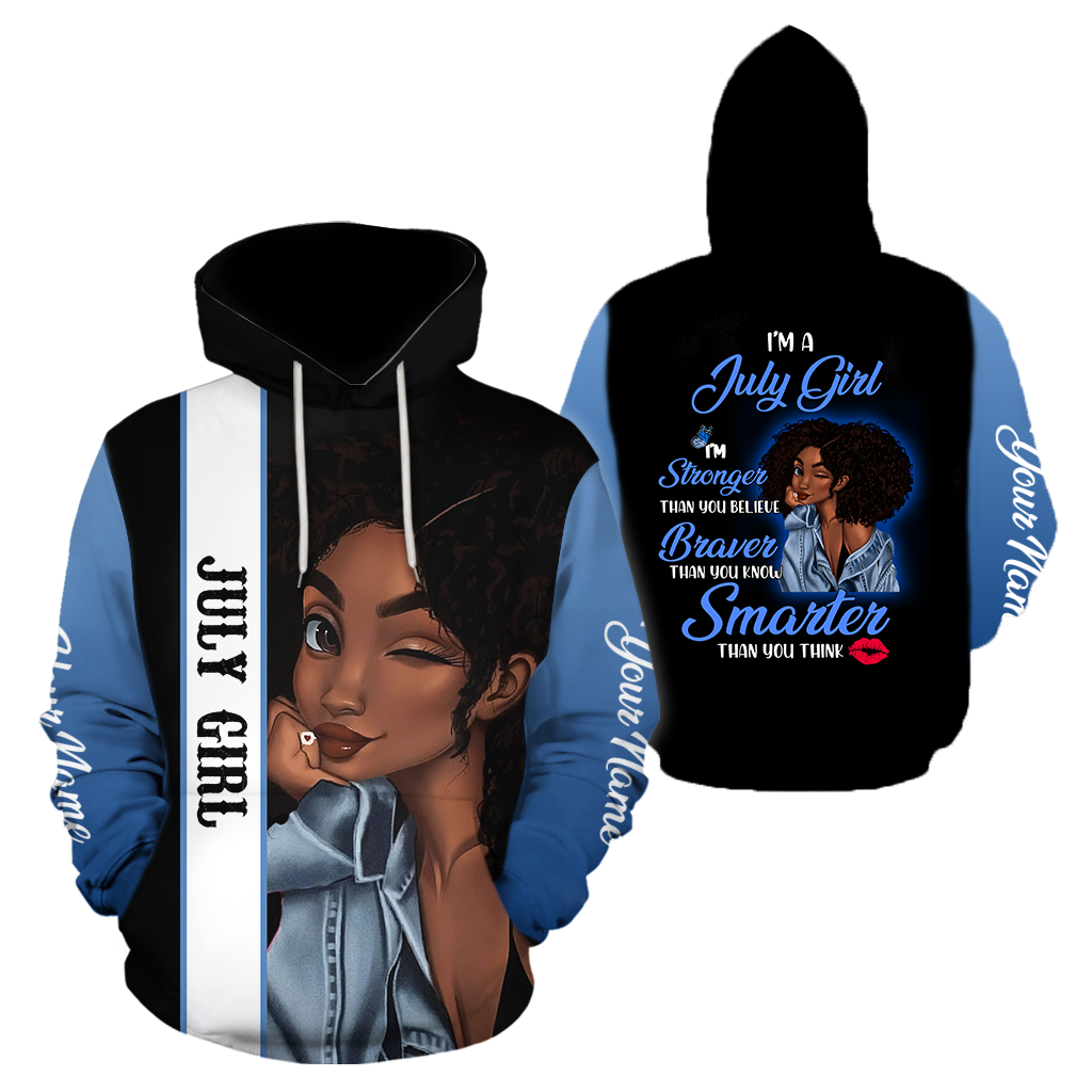 July Girl Customize Name 3D All Over Printed Shirts For Women MH1011200S7