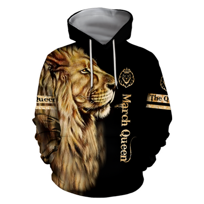 March Lion Queen 3D All Over Printed Shirt for Women