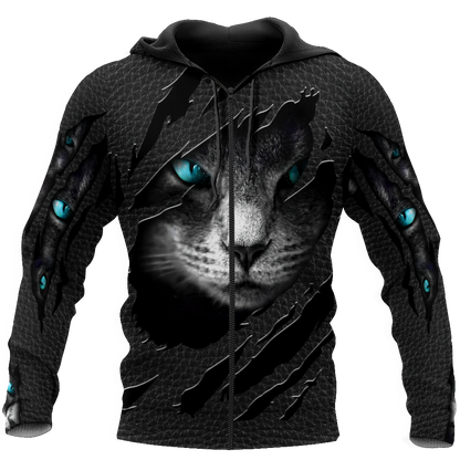 Hiden Cat Black cat 3D printed shirts for men and women