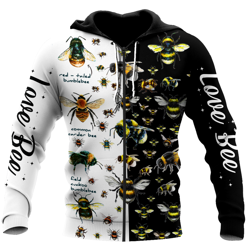 Beautiful Love Bee Hoodie For Men And Women