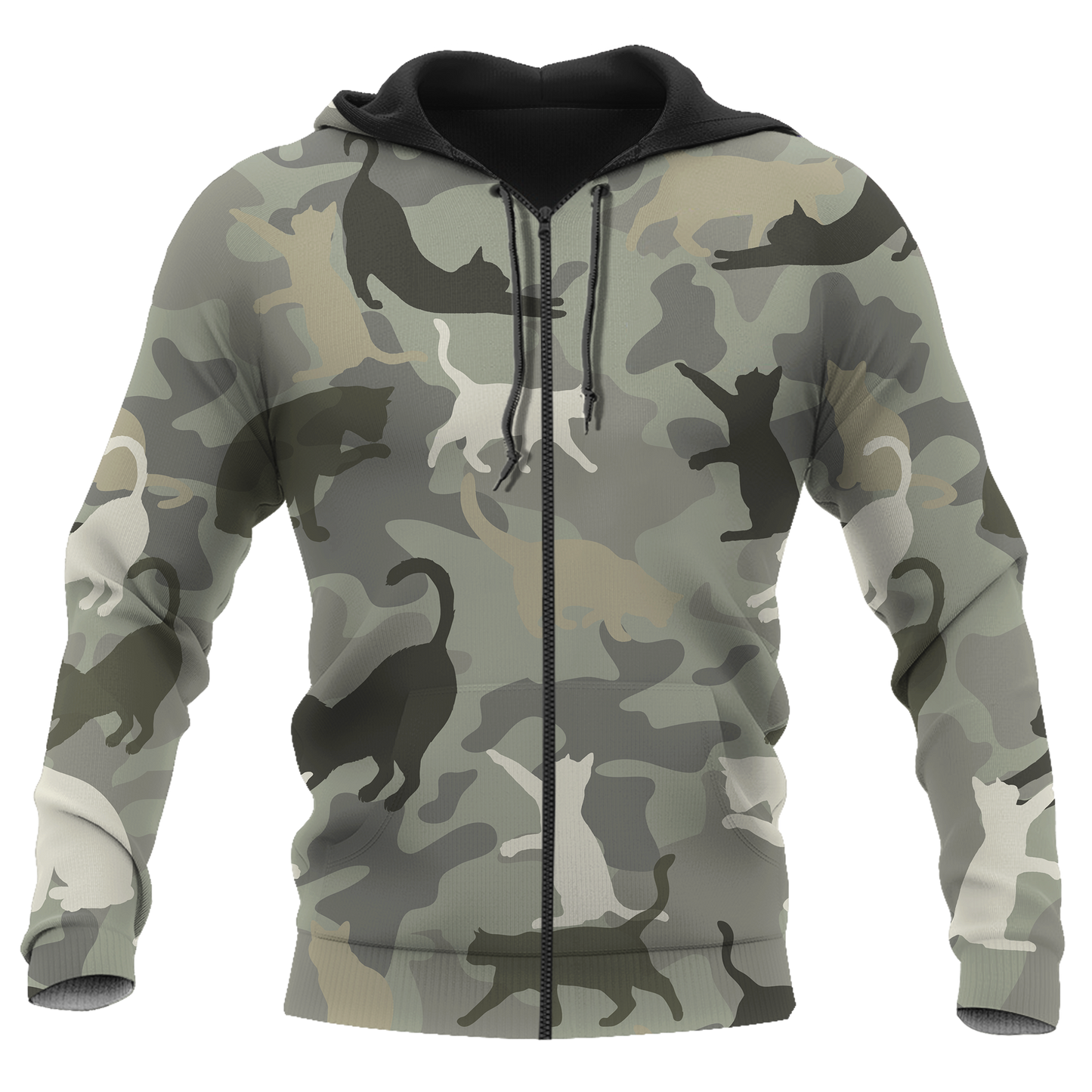 Love Cat Camo premium hoodie sweatshirt