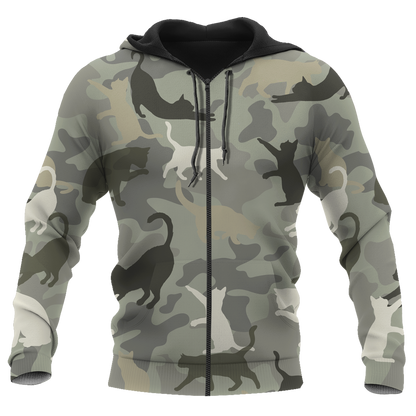 Love Cat Camo premium hoodie sweatshirt