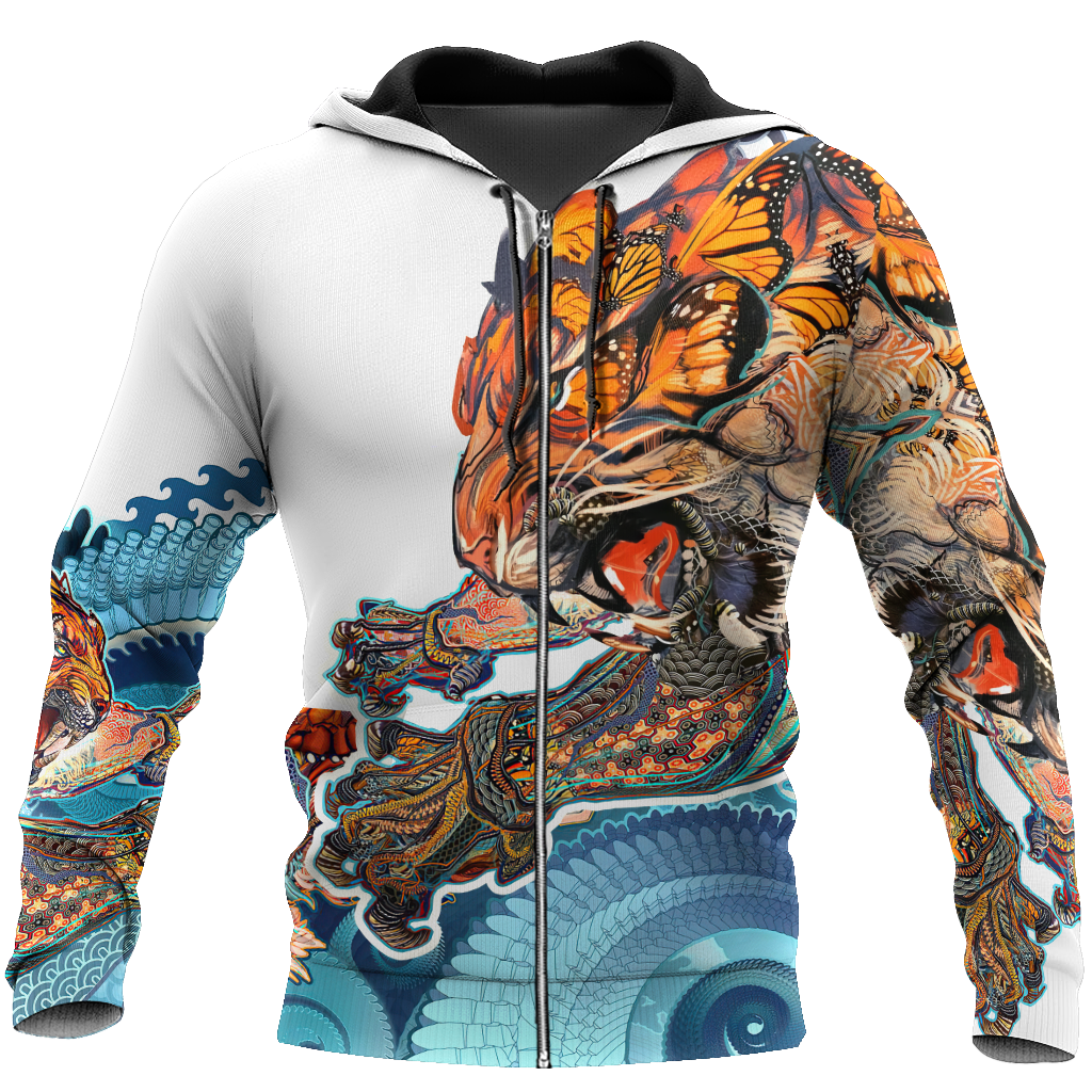 Tattoo Tiger Mythology 3D Over Printed Unisex Shirt