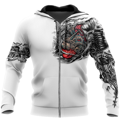Mechanic Metal Tattoo 3D All Over Printed Shirts HAC180503 - Amaze Style™-Apparel