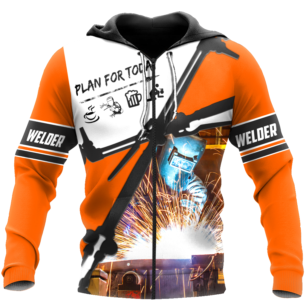 Premium Unisex All Over Printed Plan For Today Welder Shirts MEI