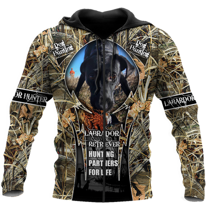 Hunting Labrador 3D Over Printed Unisex Deluxe Hoodie ML