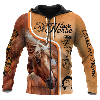 Personalized Love Horse 3D All Over Printed Unisex Shirts Pi112038