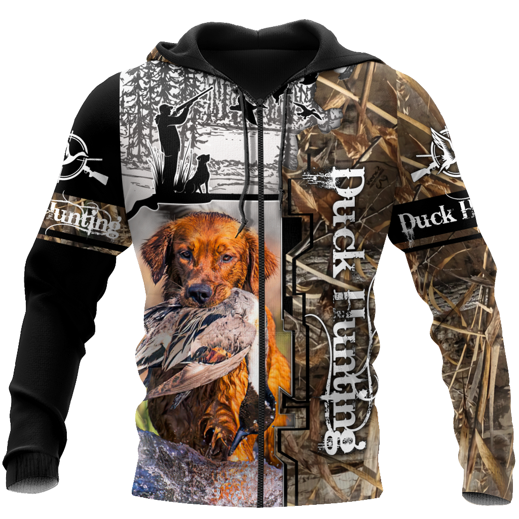 Golden Retriever Duck Hunting Dog 3D All Over Print  Hoodie