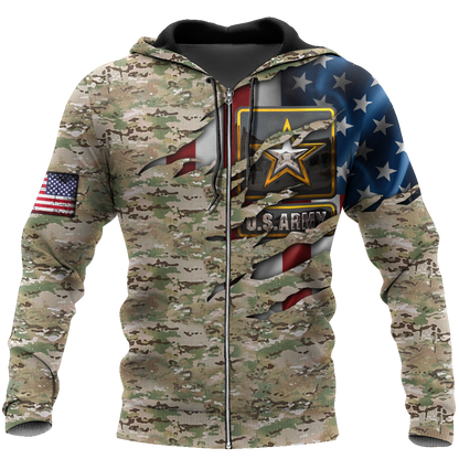 US Army Veteran 3D All Over Printed Hoodie Shirt HAC150905