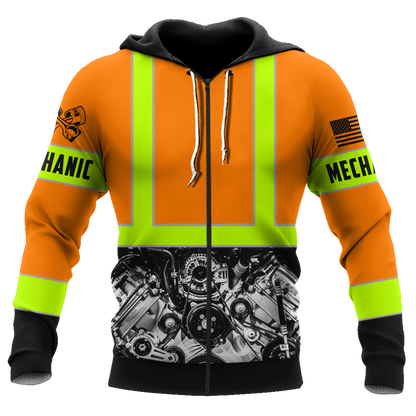 Mechanic Not For The Weak 3D All Over Printed Hoodie For Men and Women TN