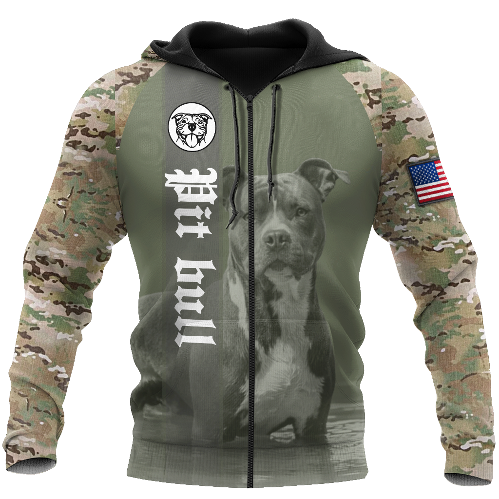 Pit Bull Camo Hoodie Shirt for Men and Women TN04102003
