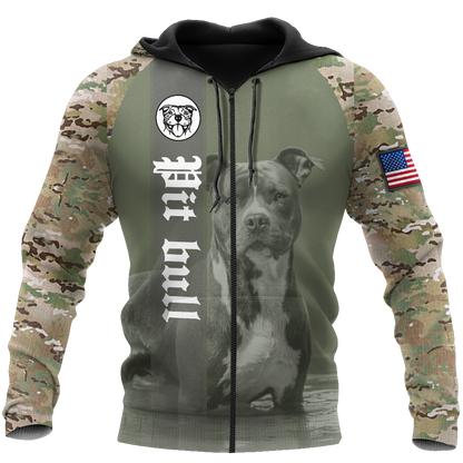 Pit Bull Camo Hoodie Shirt for Men and Women TN04102003