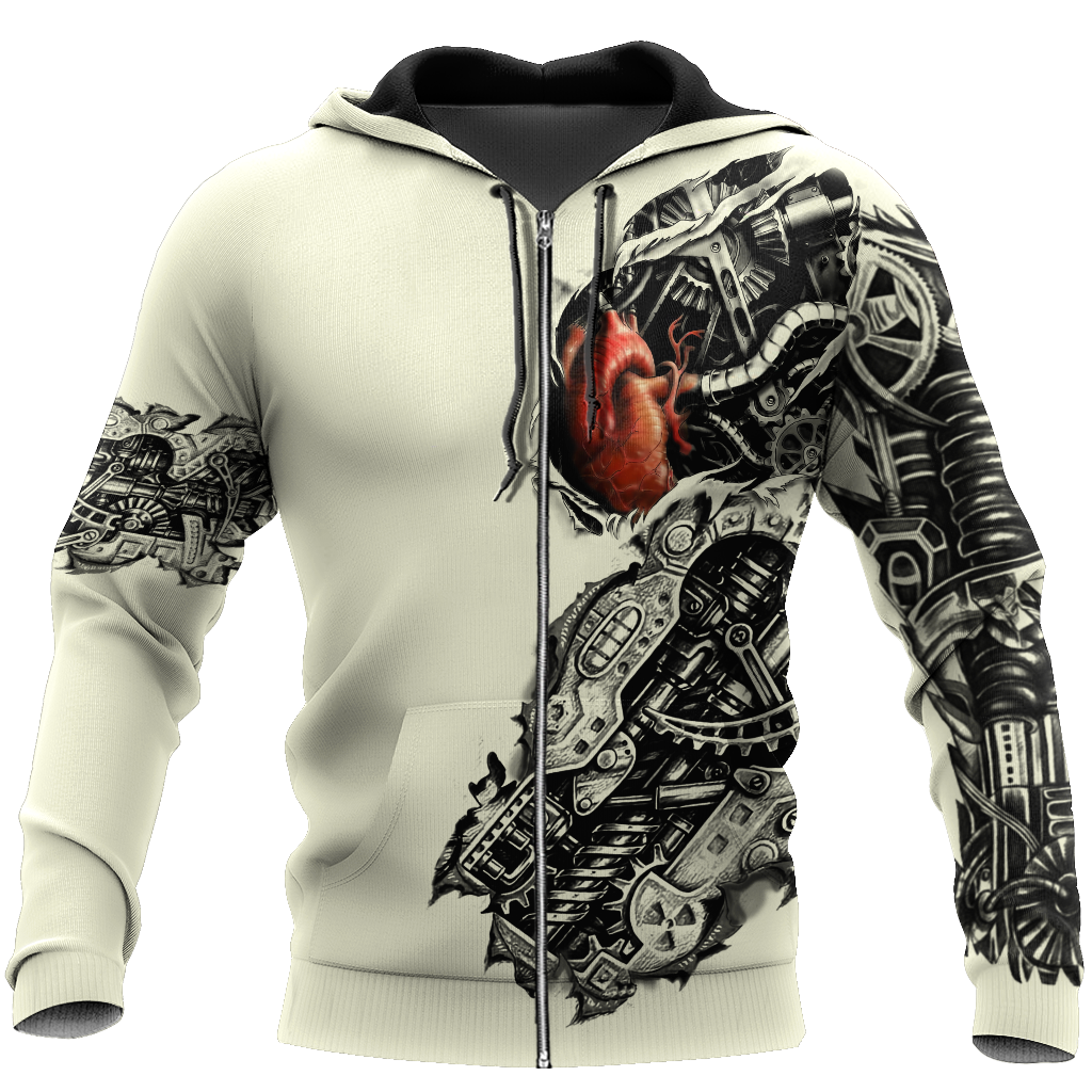Mechanic Metal Tattoo 3D All Over Printed Shirts HAC180502 - Amaze Style™-Apparel