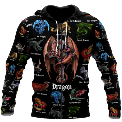 Dragon 3D All Over Printed Shirts For Men and Women