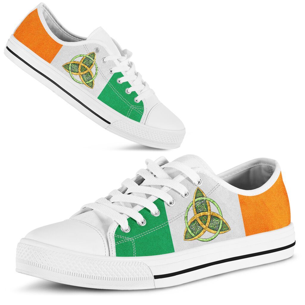Irish Circle White Limited Low Top Shoes SU040302 - Amaze Style™-Shoes