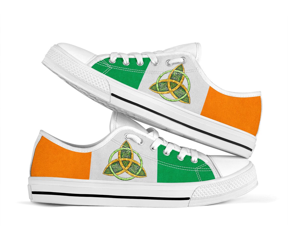 Irish Circle White Limited Low Top Shoes SU040302 - Amaze Style™-Shoes