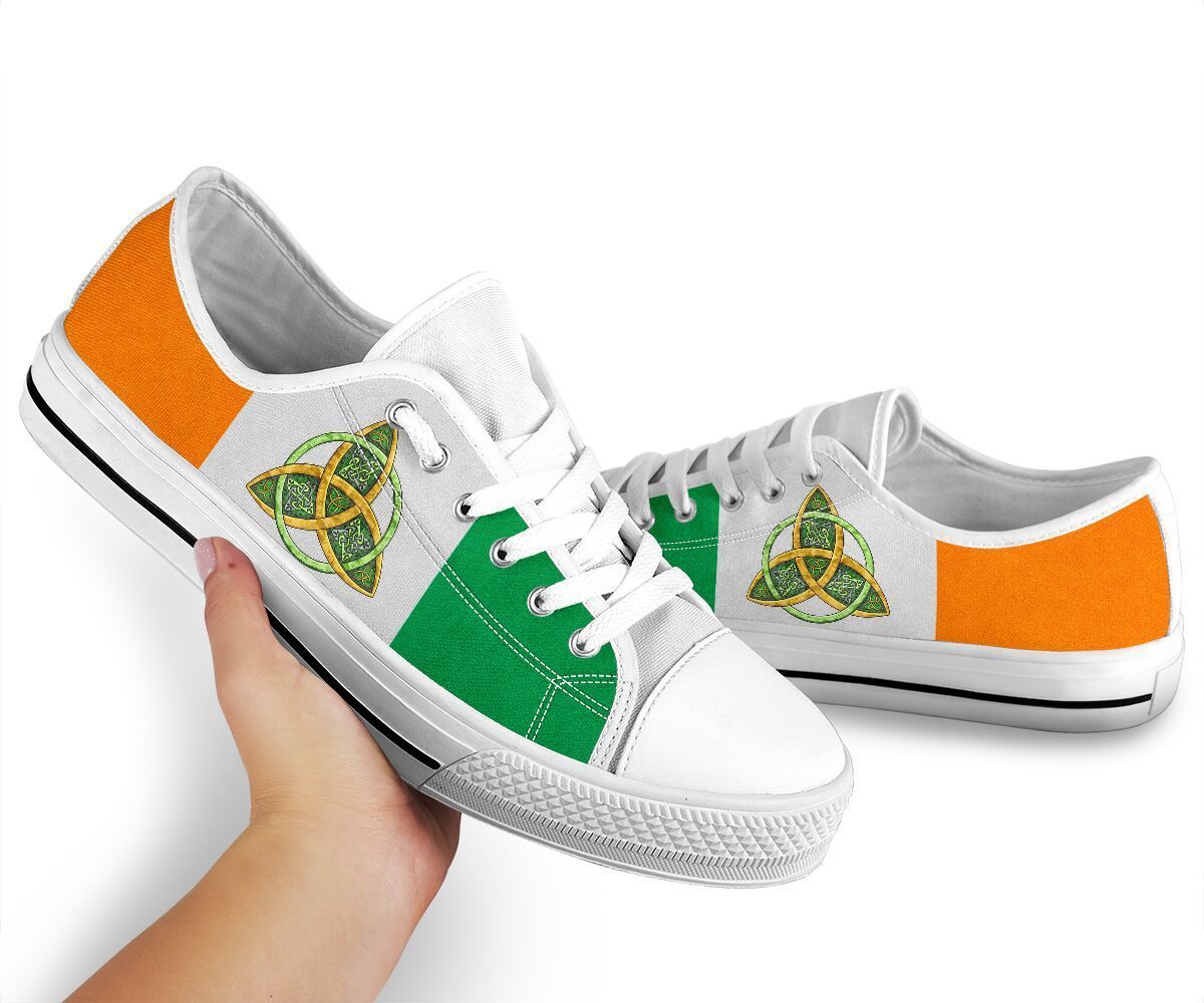 Irish Circle White Limited Low Top Shoes SU040302 - Amaze Style™-Shoes