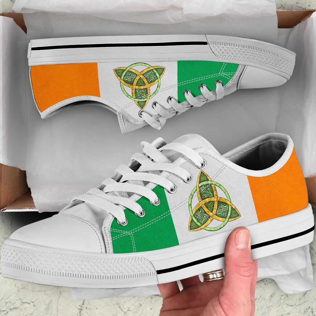 Irish Circle White Limited Low Top Shoes SU040302 - Amaze Style™-Shoes