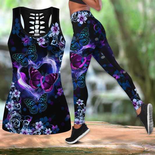 Beautiful Butterfly Combo Tank + Legging JJ100401 - Amaze Style™-Apparel