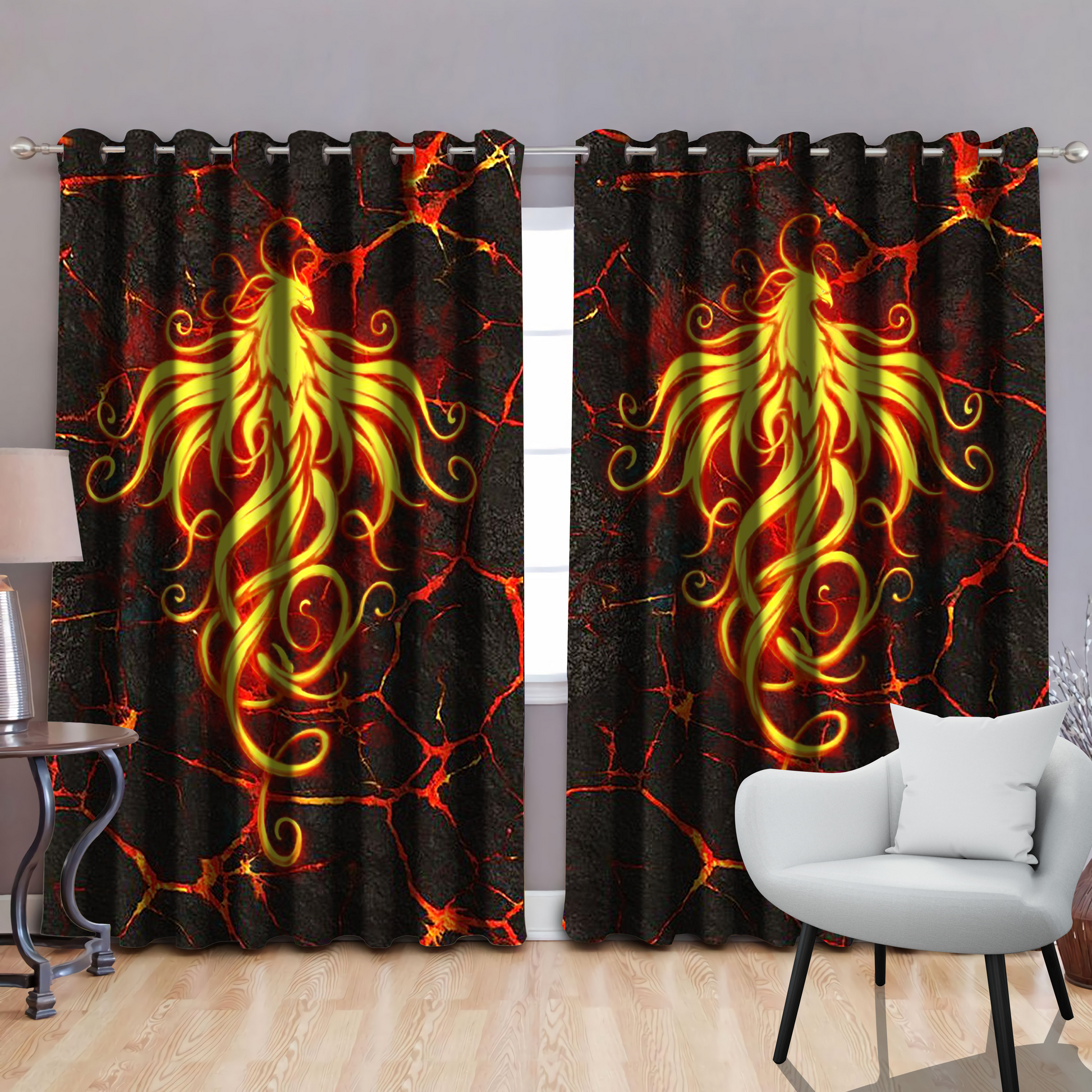 Phoenix Power by SUN Window Curtains JJ180522S - Amaze Style™-Curtains