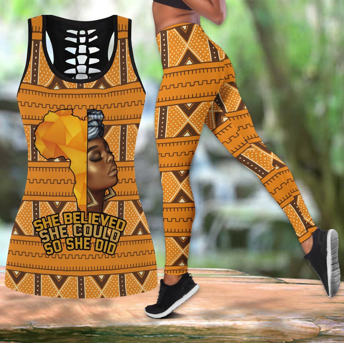 She Believed African Culture Legging & Tank top JJ23062002-ML-Apparel-ML-S-S-Vibe Cosy™