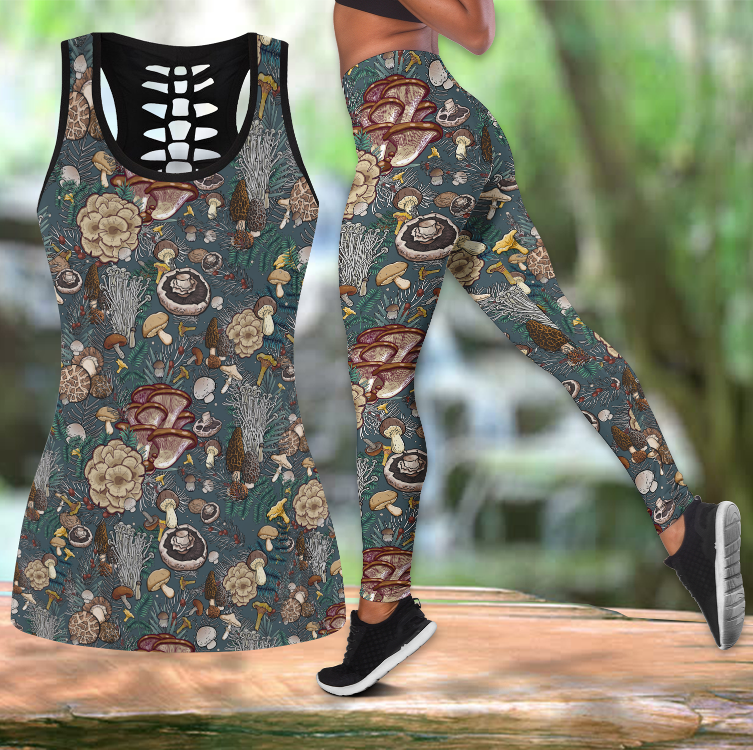 Edible Mushrooms Combo Tank + Legging JJ300307 - Amaze Style™-Apparel
