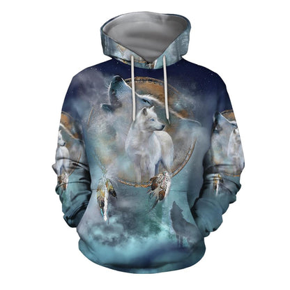 Couple Wolf Love Forever Hoodie Tshirt for Men and Women-ML